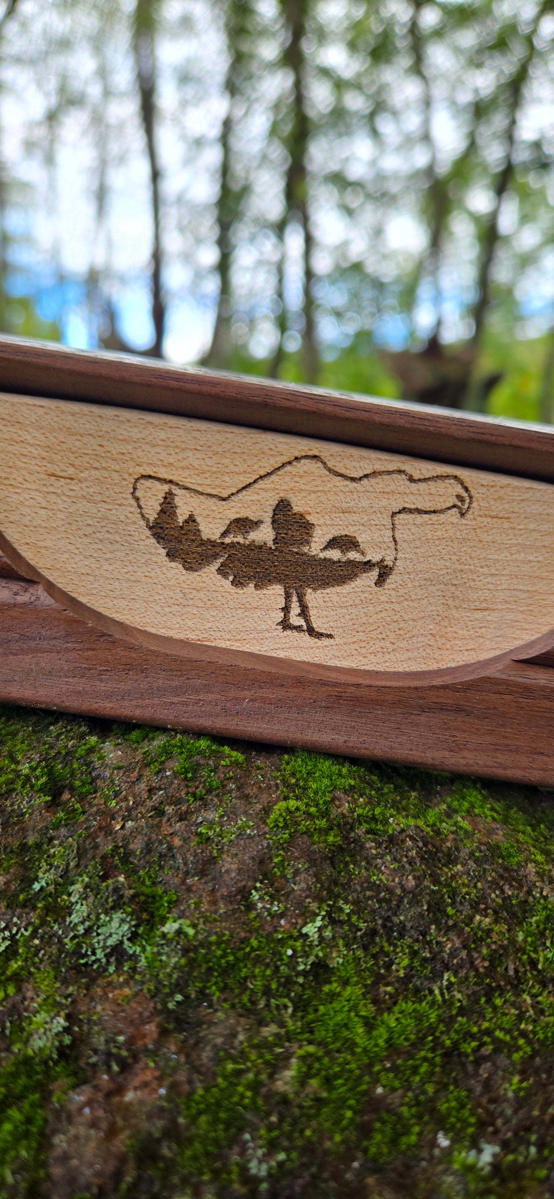 6" box call Maple Sides with Walnut Body and Walnut Lid