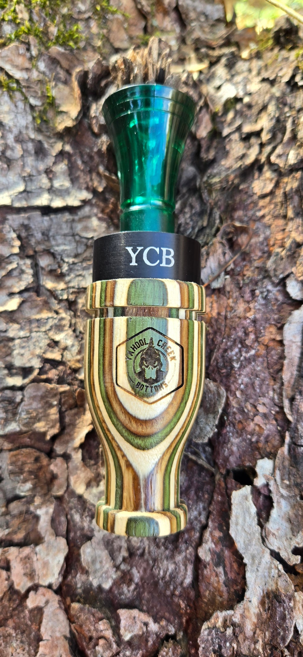 Duck Call Green, brown and white