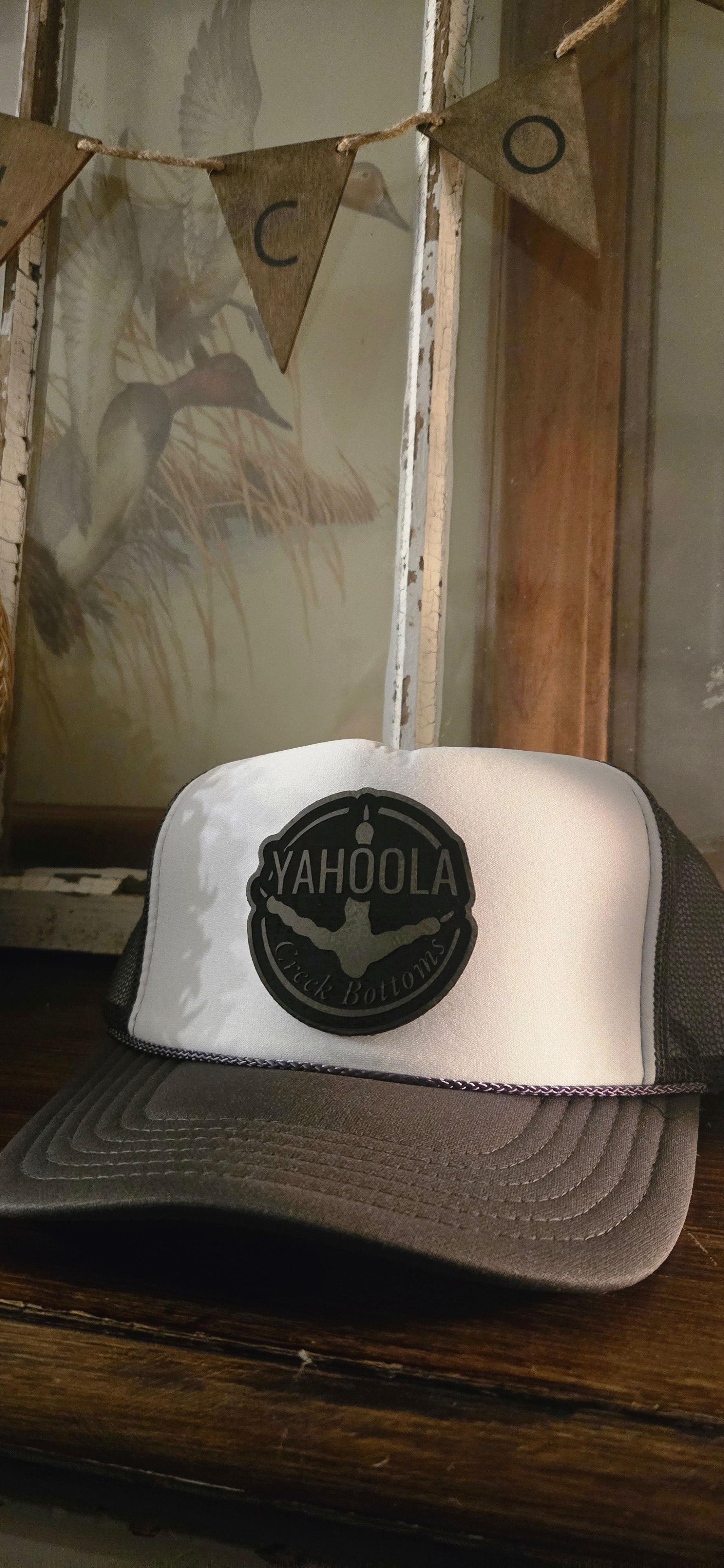 Gray and white Trucker rope