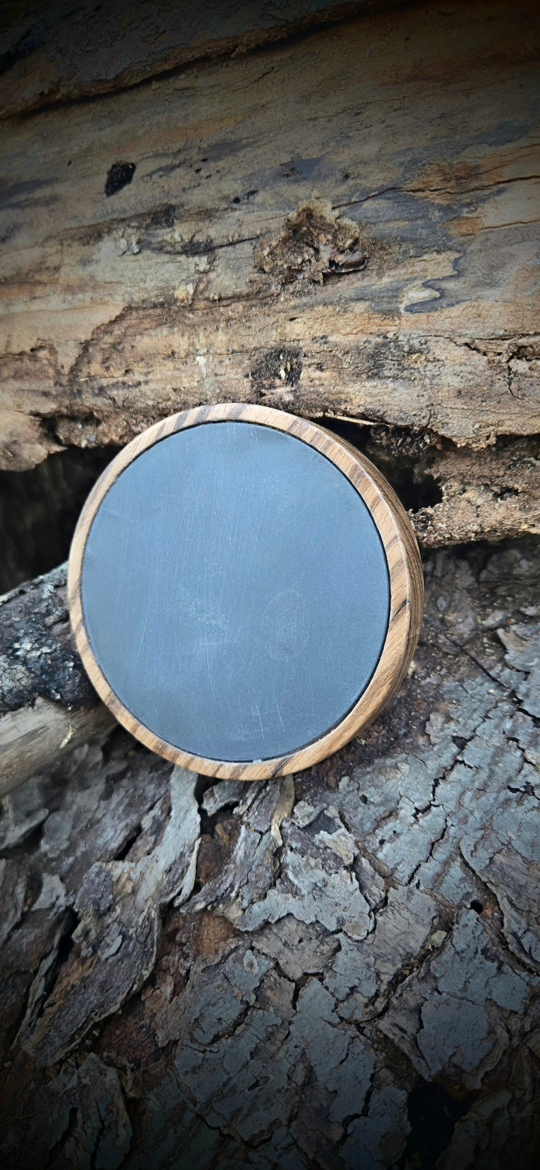 3" Zebrawood Pot Slate over glass