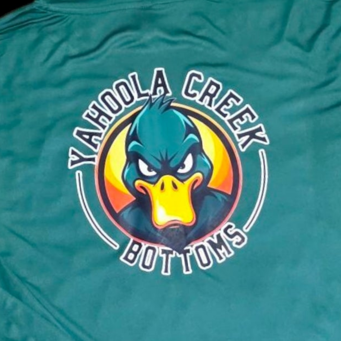 Green ycb duck logo Fishing performance hoodie