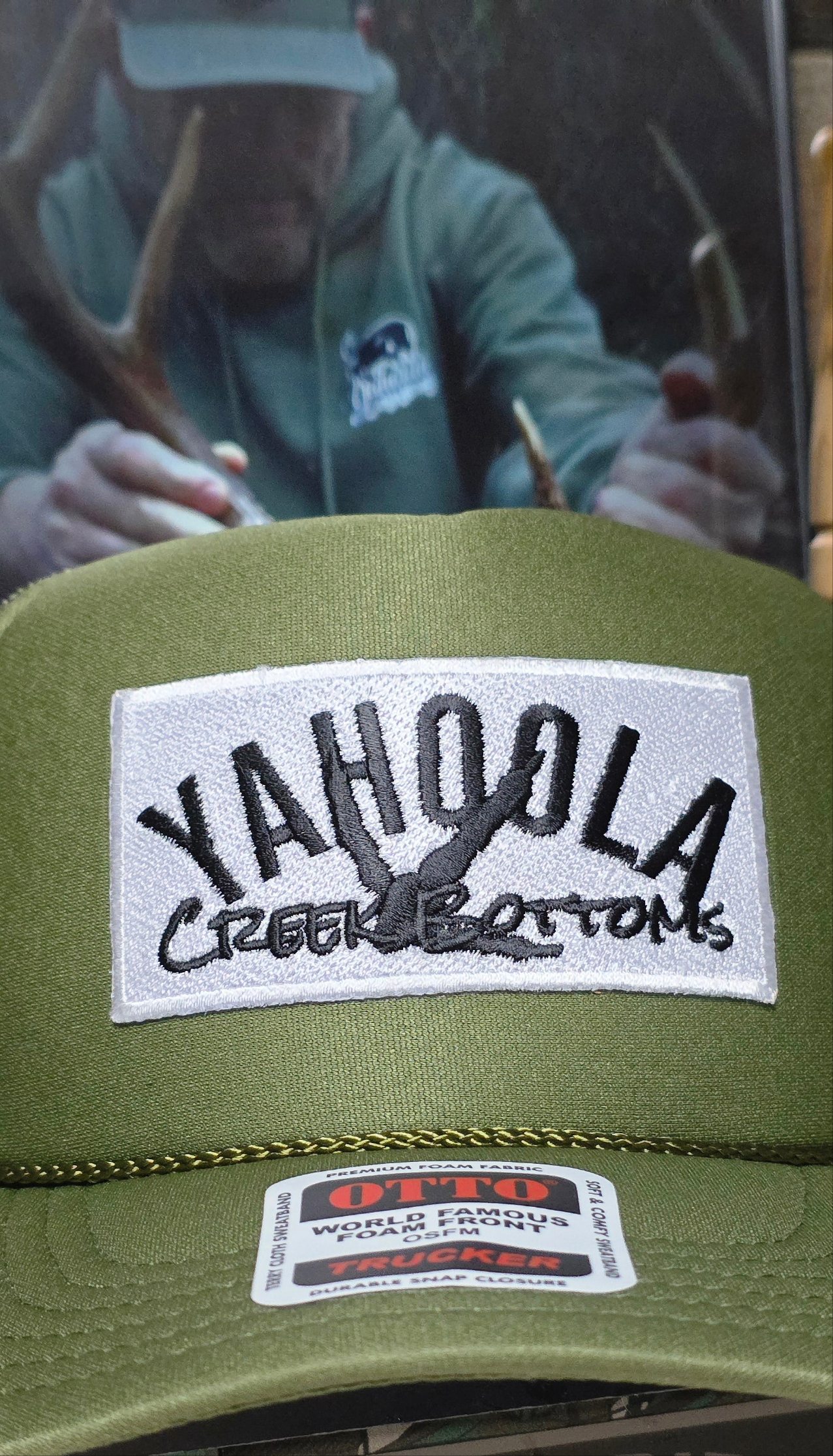 YcB Patch Green Foam trucker