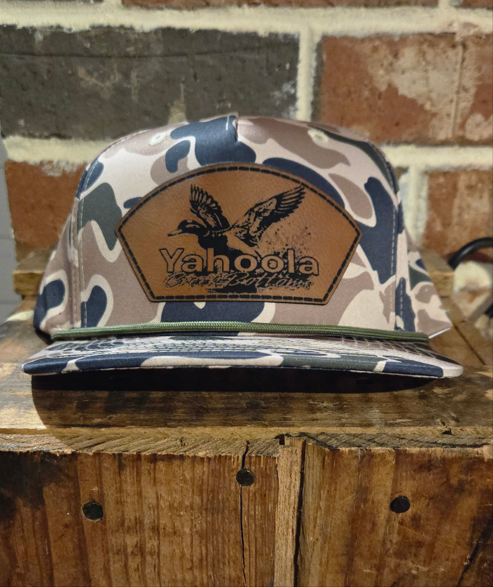 Duck camo rope hat