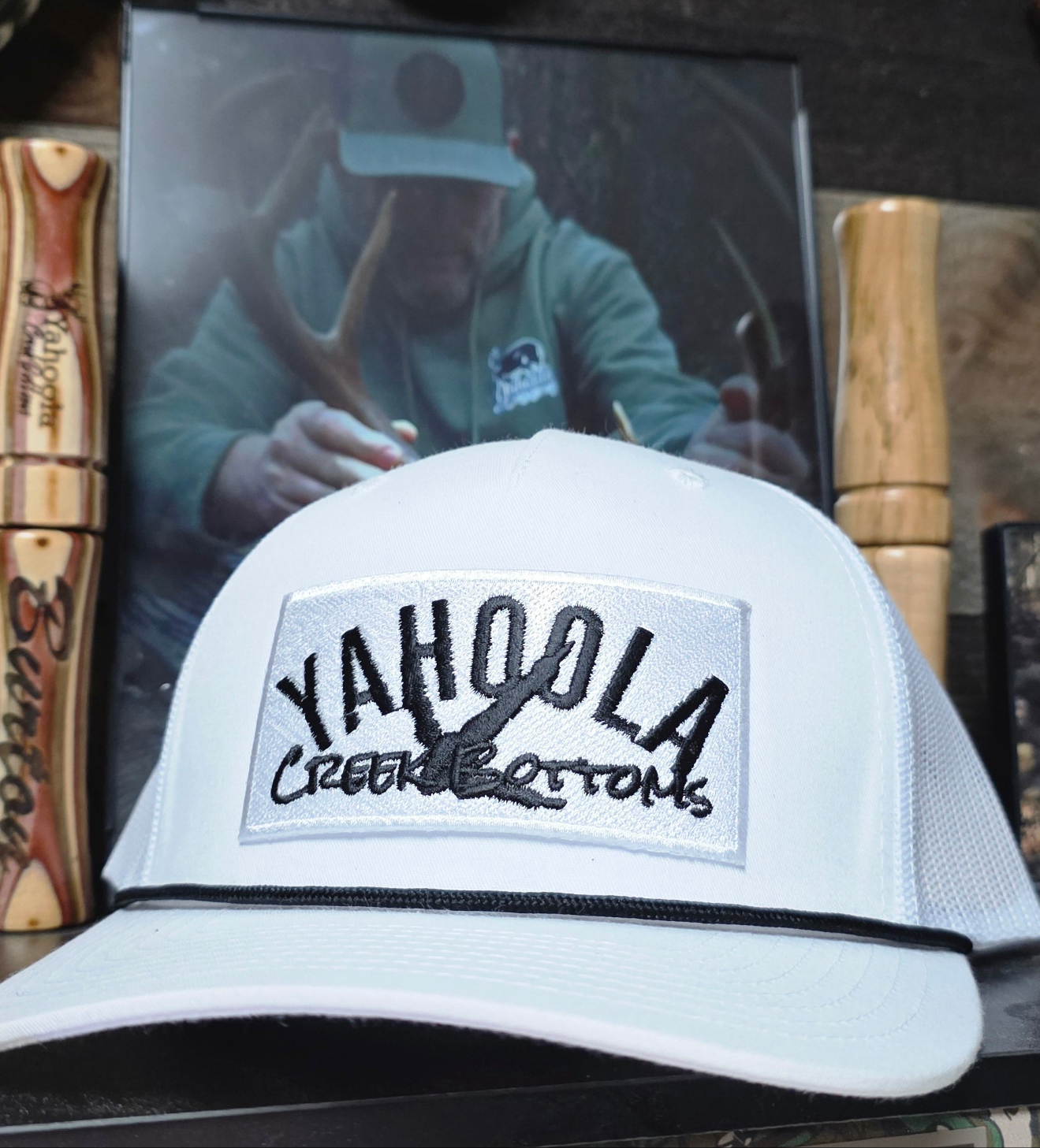 Ycb patch Logo White Hat Black Rope