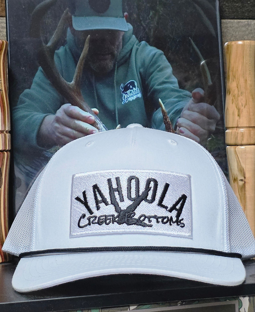 Ycb patch Logo White Hat Black Rope