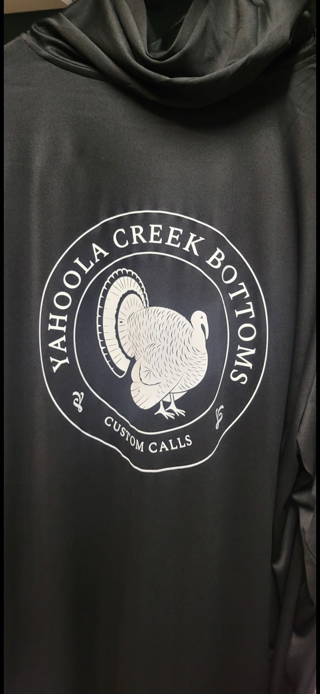 Black performance hoodie  with classic ycb logo