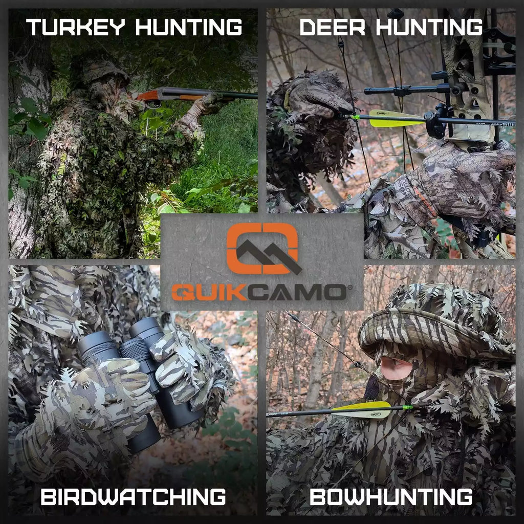 Leafy Camo Gloves (Fingerless or Touchscreen Tips)