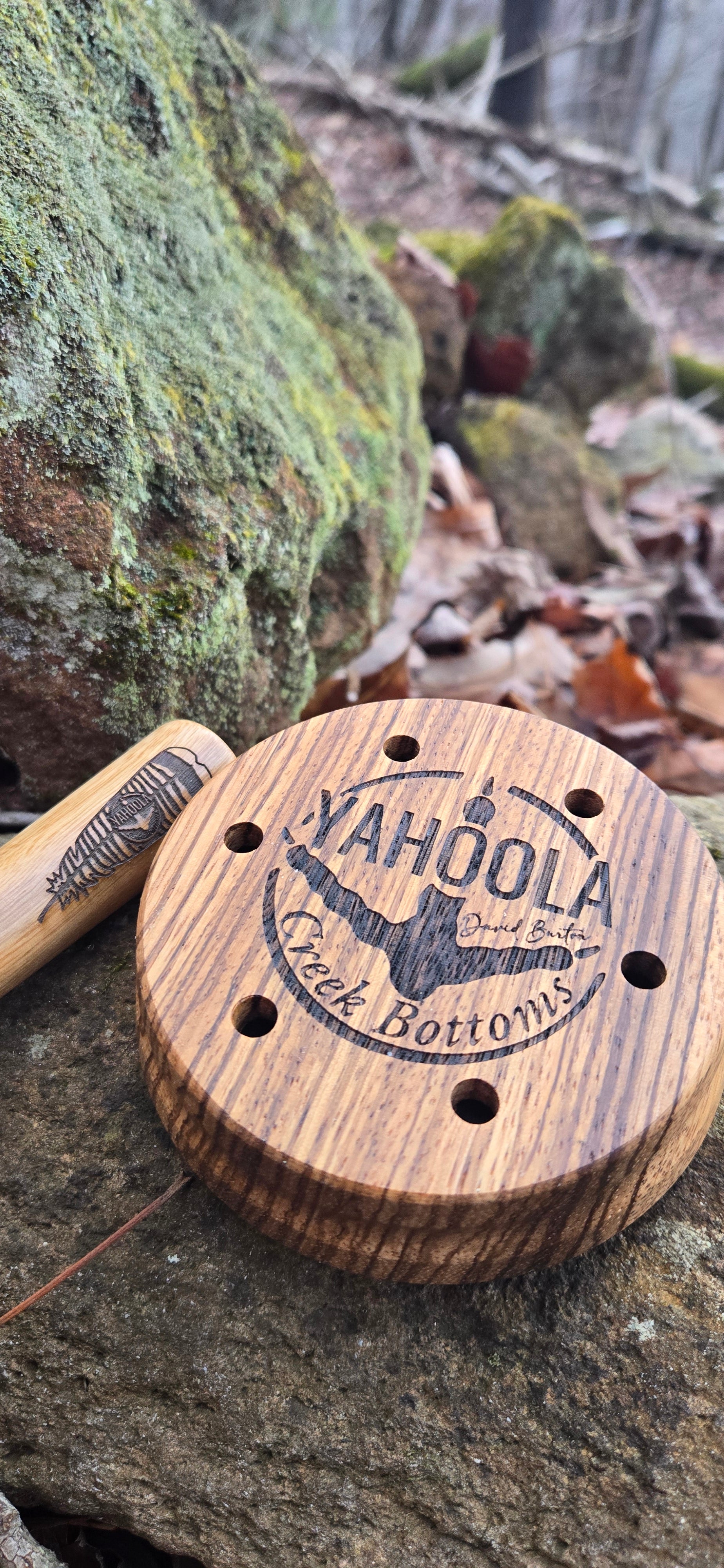 3.5" Zebrawood Pot slate over glass