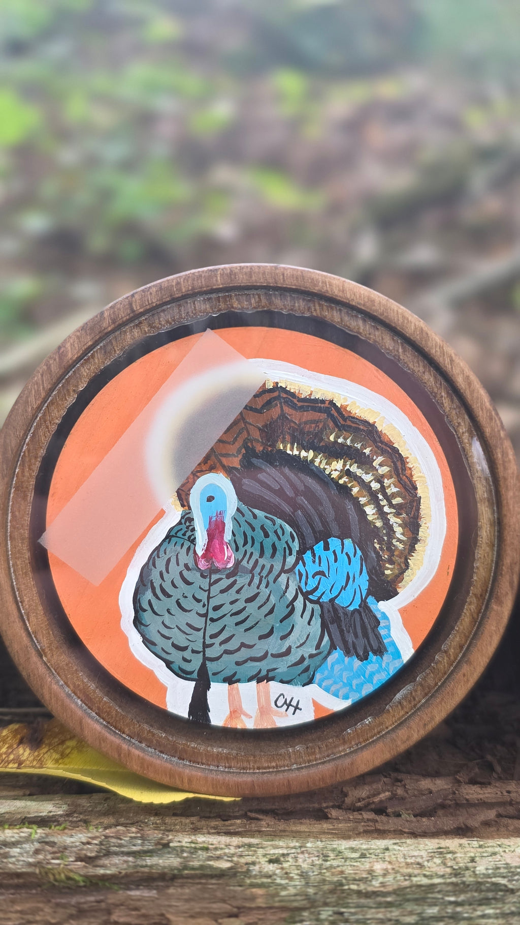 Stained Cherry Pots Hand painted soundboard By Carson Hatcher Arts