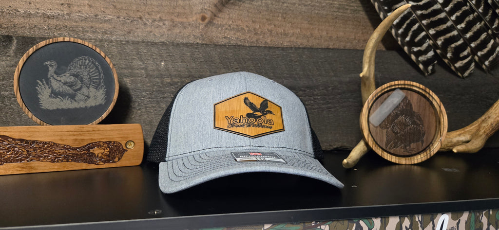 YOUTH richardson 112 Heather Gray and black, duck logo