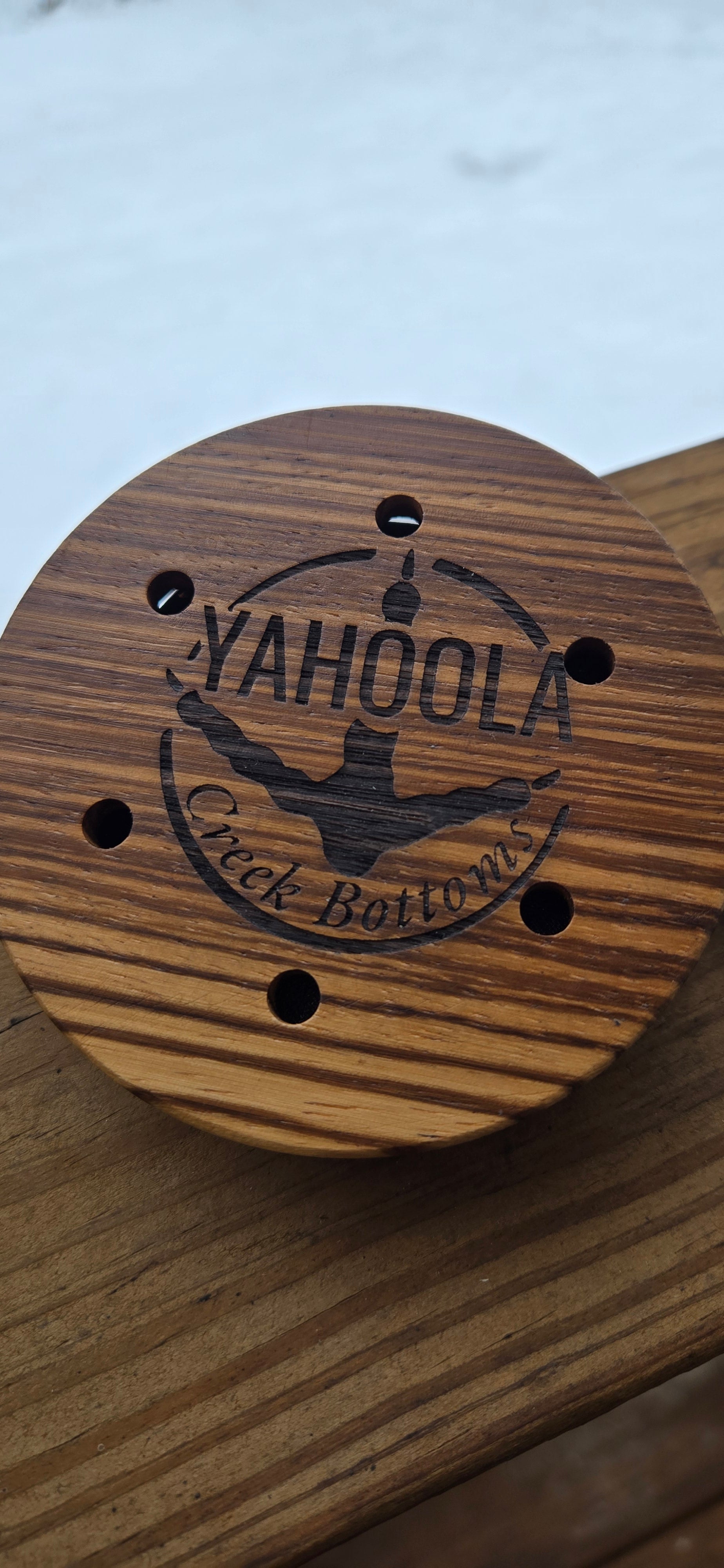 3.5" zebrawood  Glass over PLA