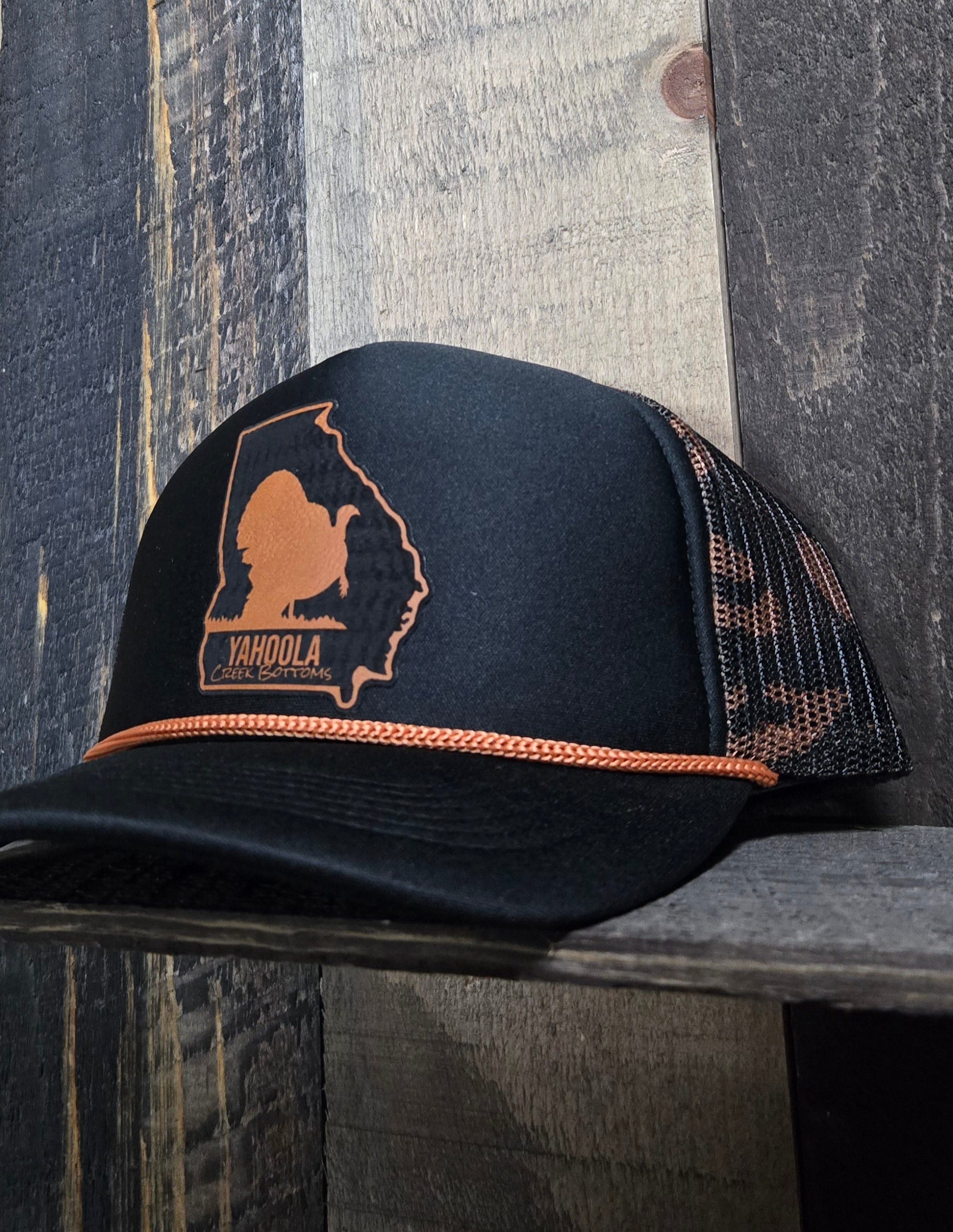 YCB Ga. Turkey Leopard print rope hat