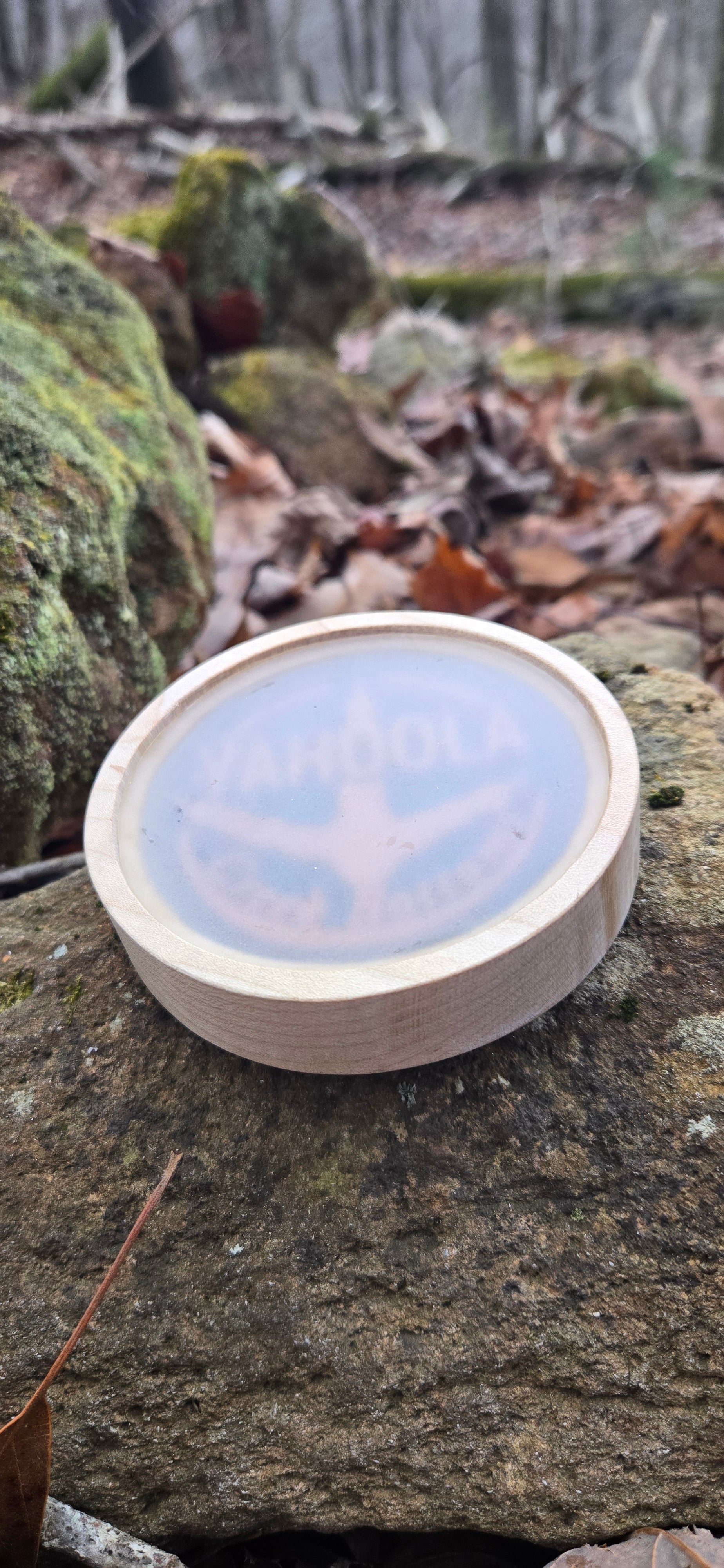 3" Maple Pot call Blasted Crystal over PLA