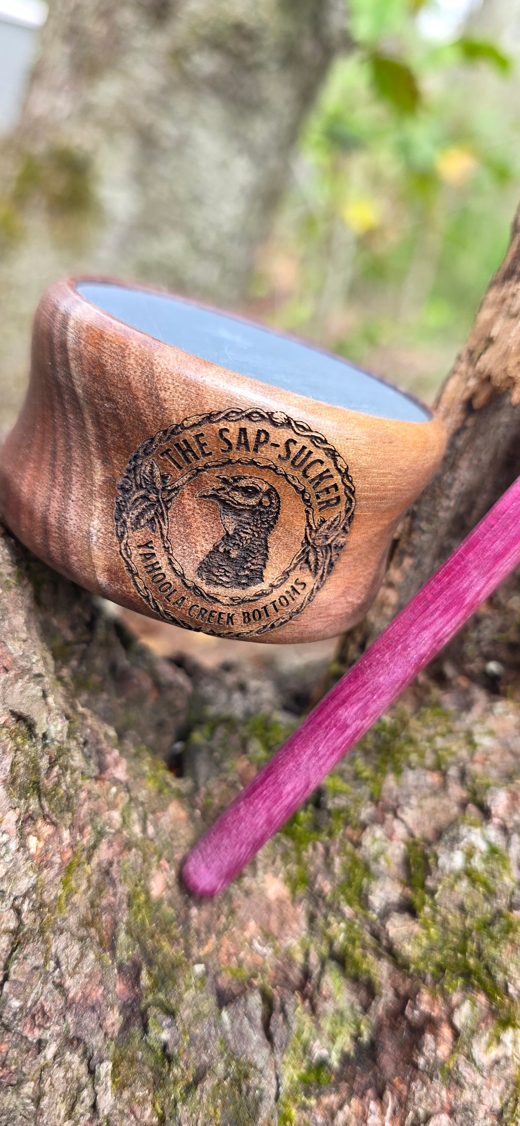 The Sap-Sucker Sappy walnut purr pot