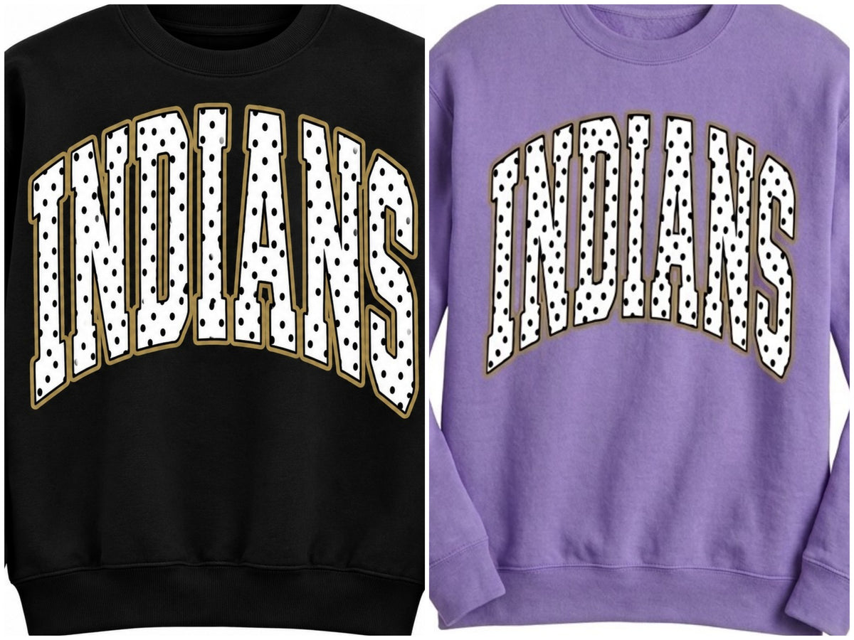 INDIANS warpath Sweatshirt (white logo)