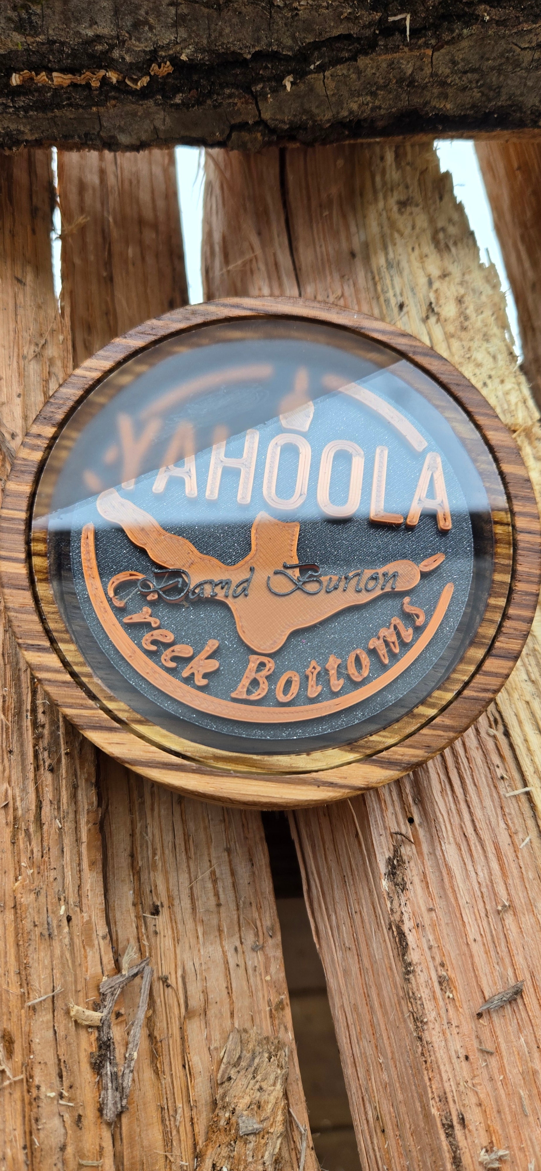 3.5" zebrawood  Glass over PLA