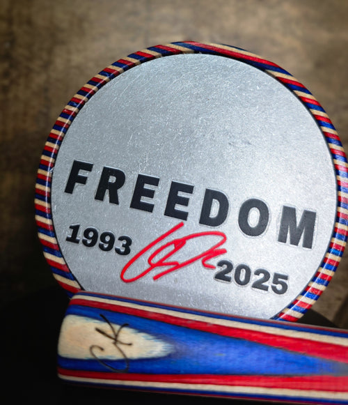 "CK"Edition Red white and Blue Laminate pot. Aluminum over Copper