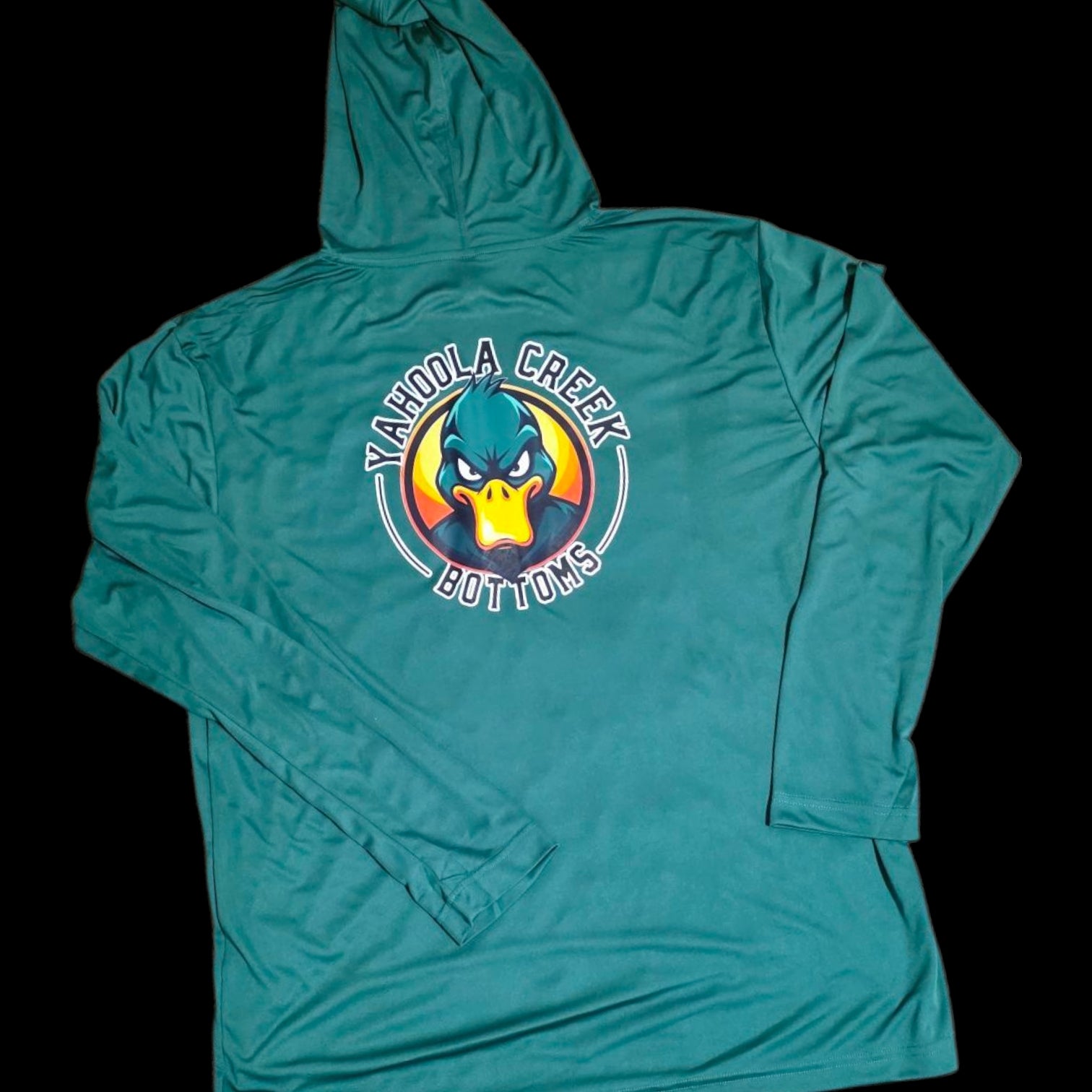 Green ycb duck logo Fishing performance hoodie