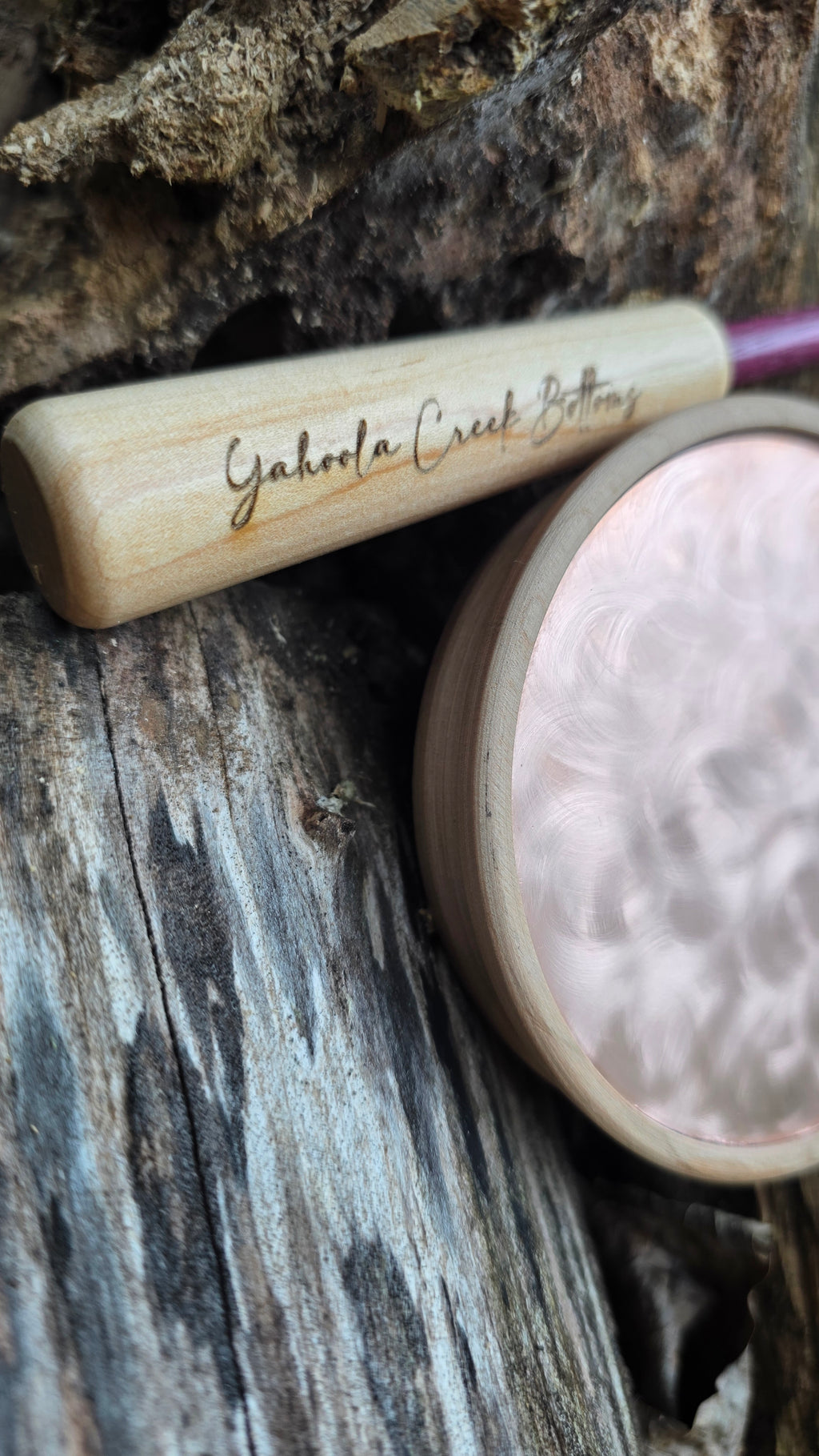 3.5" Copper Yelper Cherry Copper over blasted Crystal