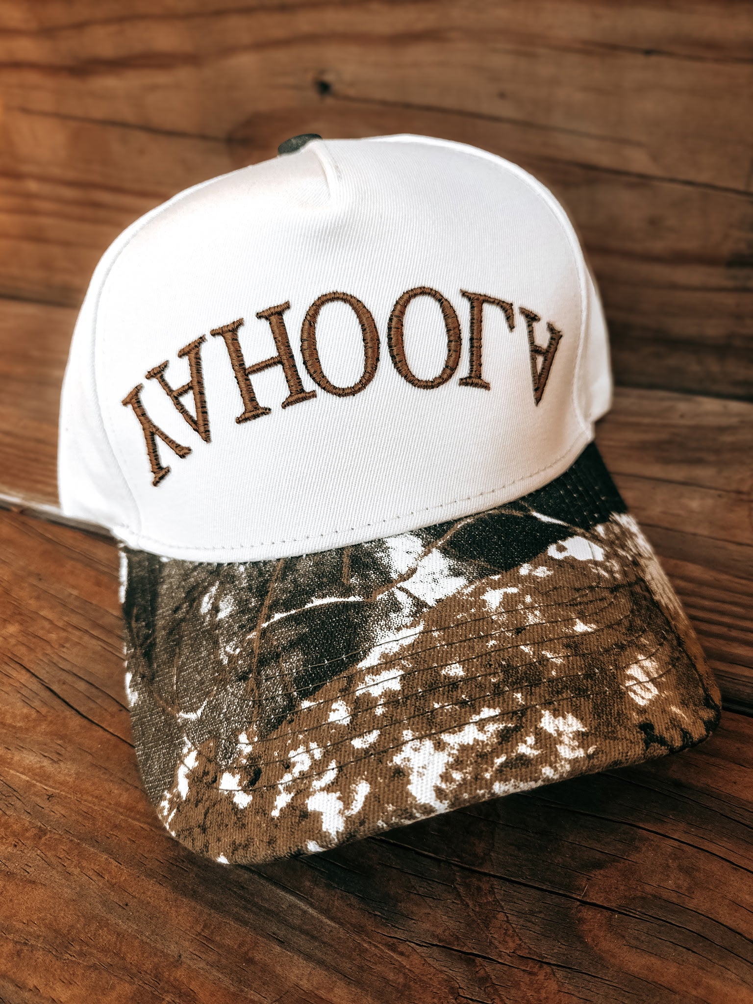 "YAHOOLA" camo 5 panel hat