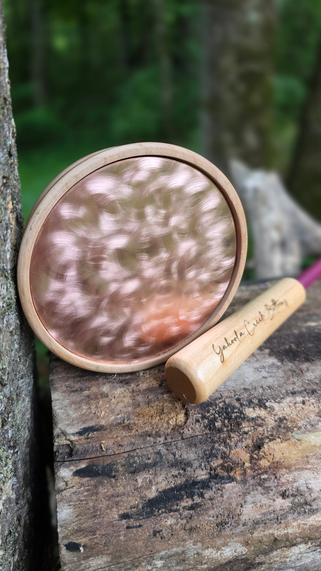 3.5" Copper Yelper Cherry Copper over blasted Crystal