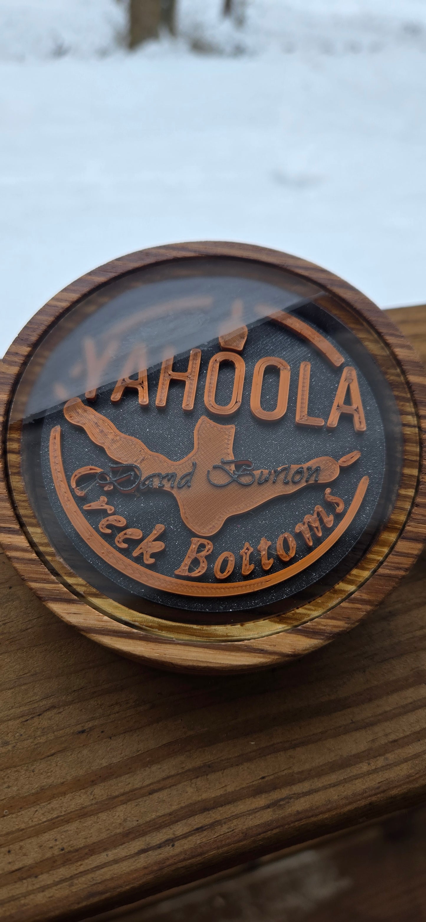 3.5" zebrawood  Glass over PLA