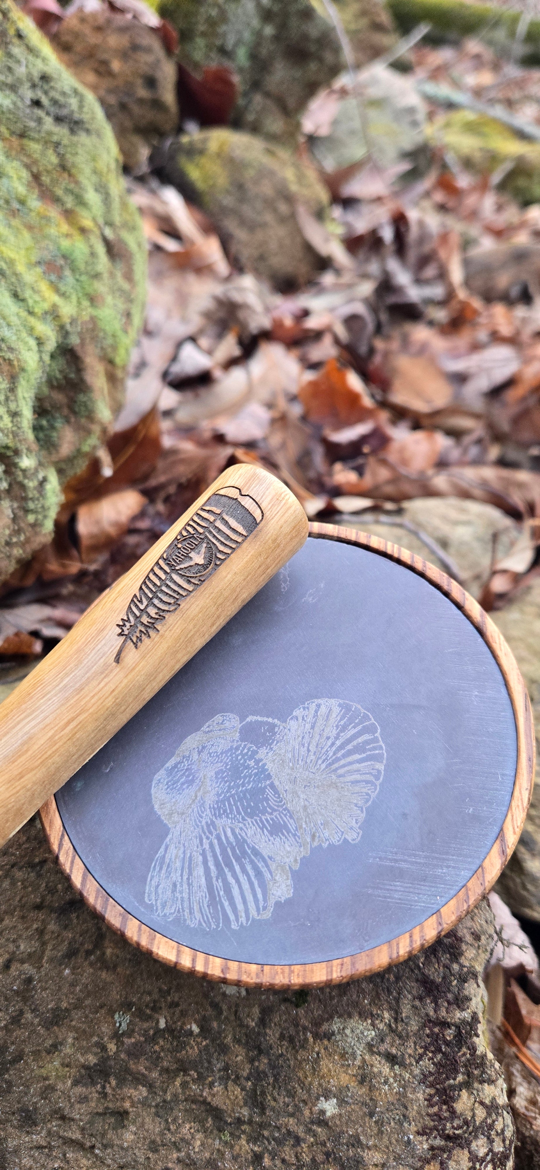 3.5" Zebrawood Pot slate over glass