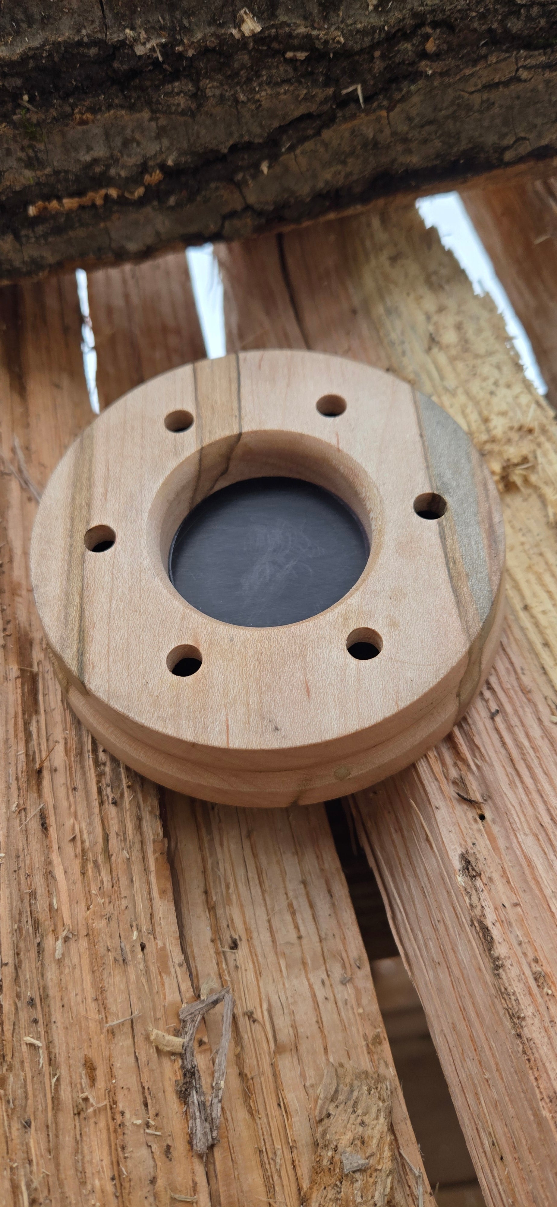 3.5" Double-sided pot Slate over aluminum