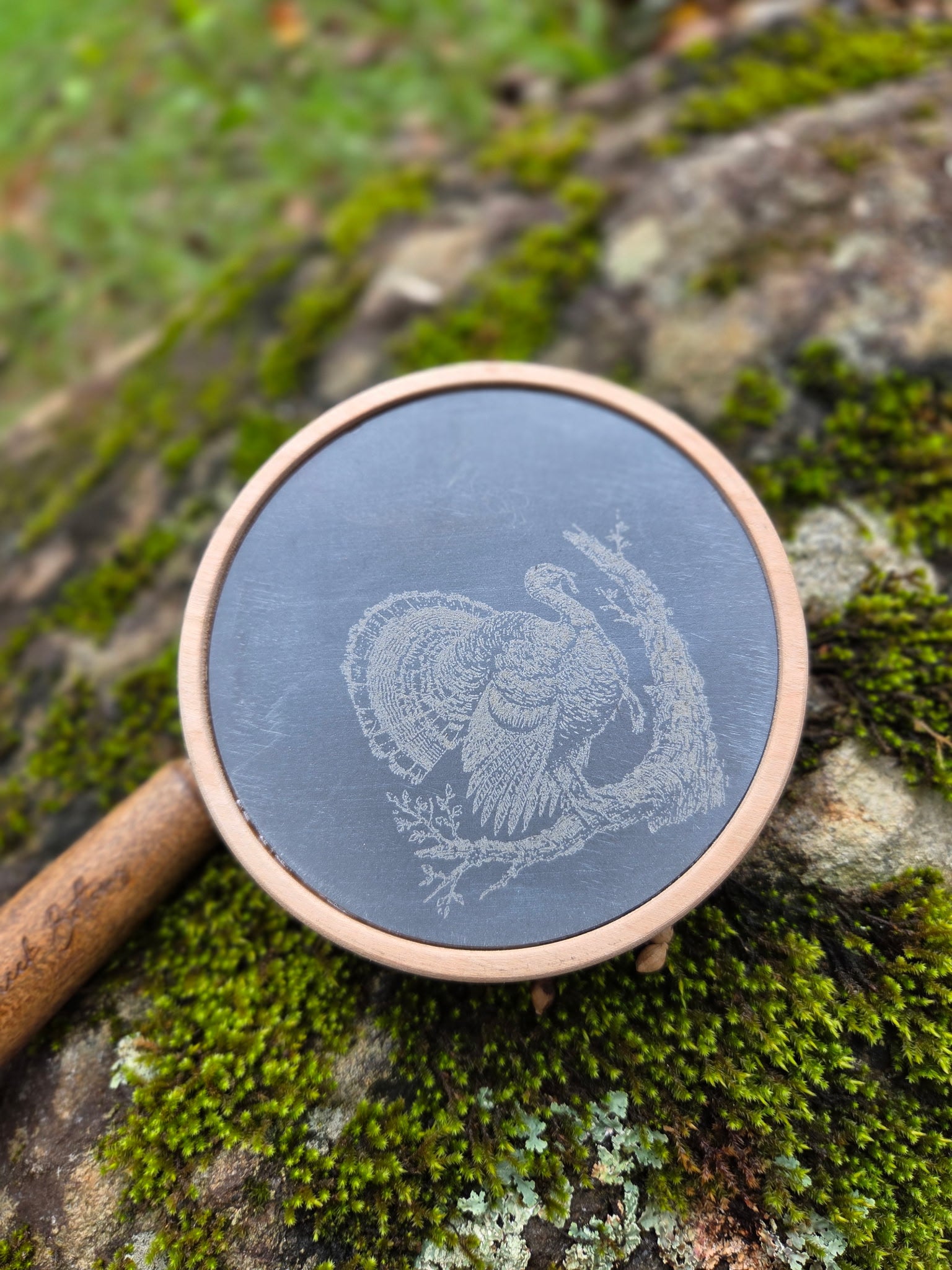 3.5" Walnut Pot, Slate over slate