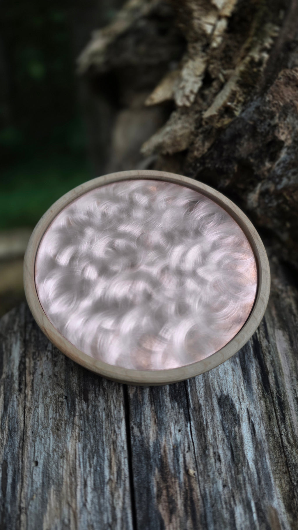 3.5" Copper Yelper Cherry Copper over blasted Crystal