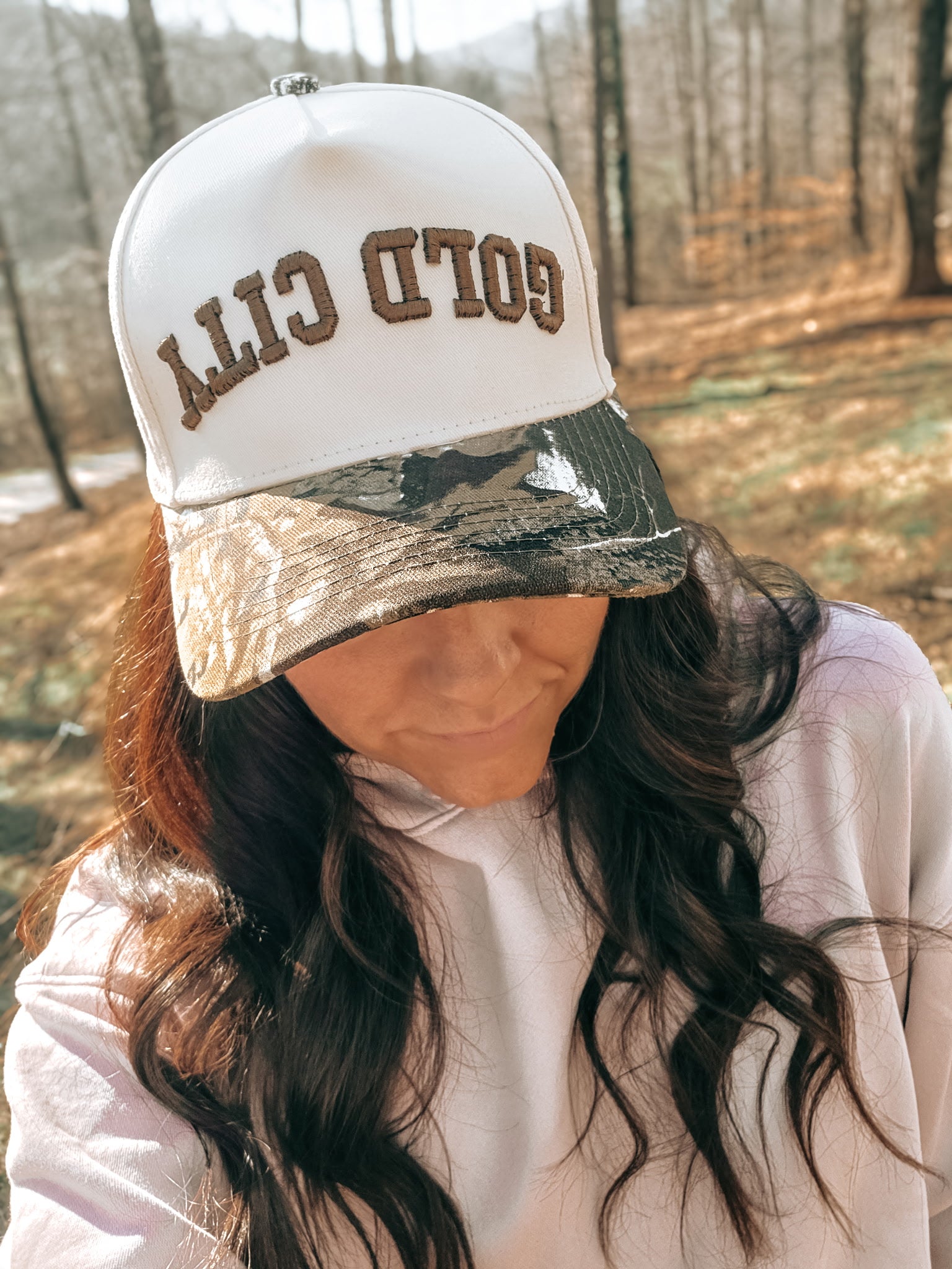 "GOLD CITY" camo 5 panel Hat