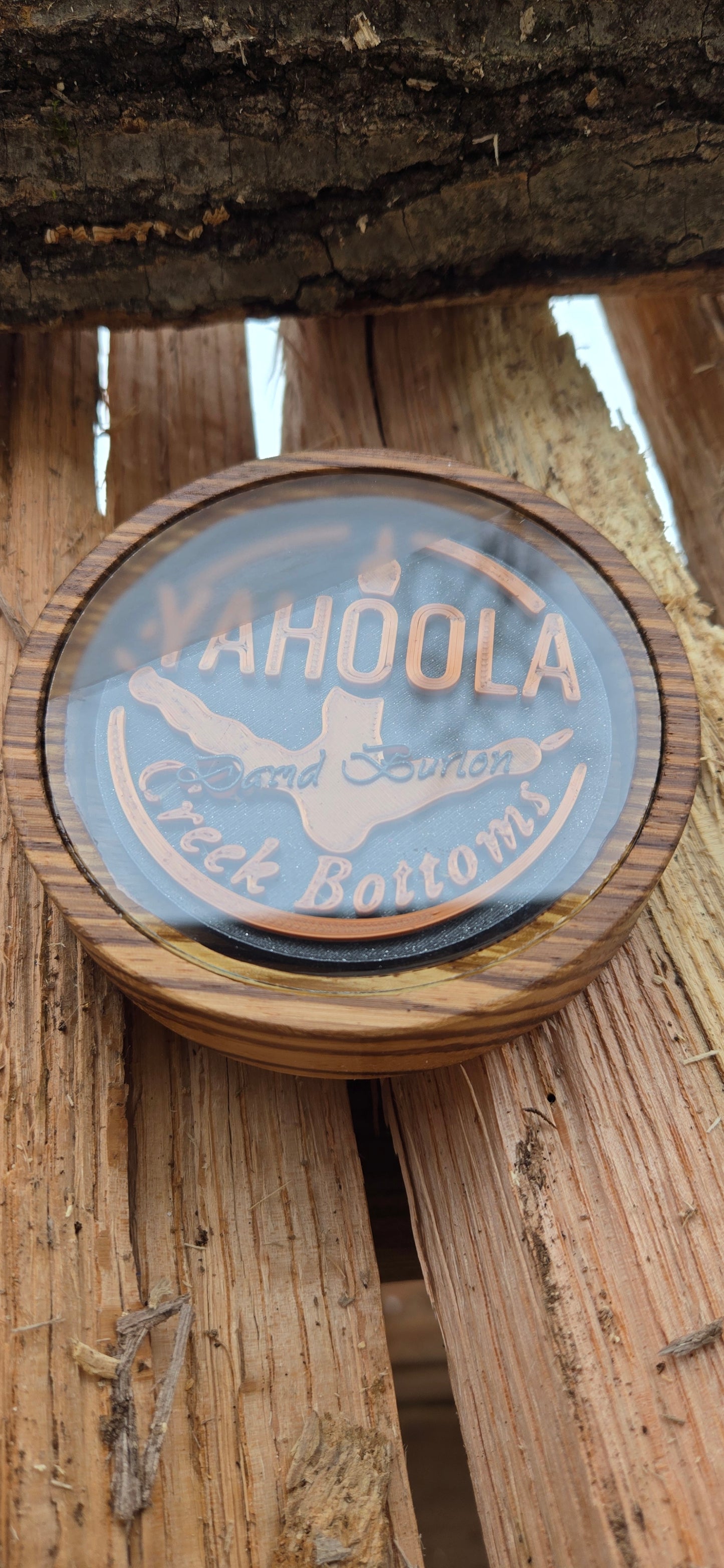 3.5" zebrawood  Glass over PLA