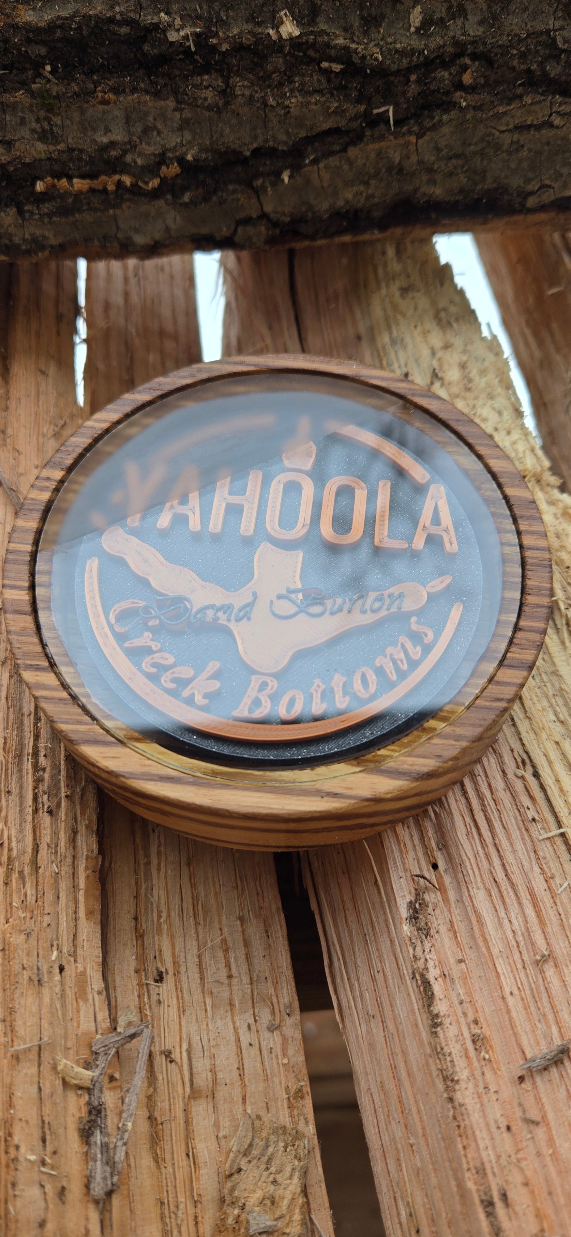 3.5" zebrawood  Glass over PLA