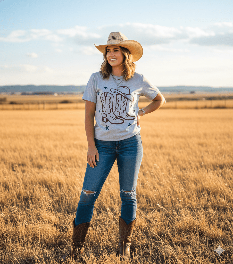 Star Spangled Boots Graphic Tee