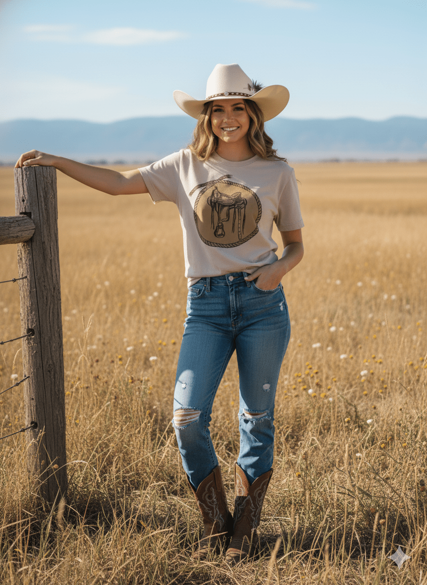 Western Saddle Graphic Tee